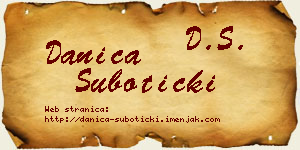 Danica Subotički vizit kartica